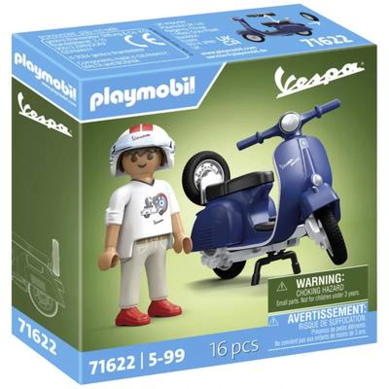 Image of PLAYMOBIL Playmobil 1969 Vespa 150 Sprint Veloce, Blue 71622 71622
