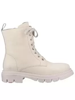 Image of Hush Puppies Rhea Lace Up Ankle Boot - White, Size 4, Women