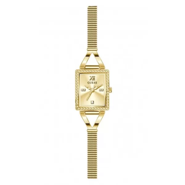 Image of Ladies Grace Stainless Steel Mesh Gold Tone Watch GW0400L2