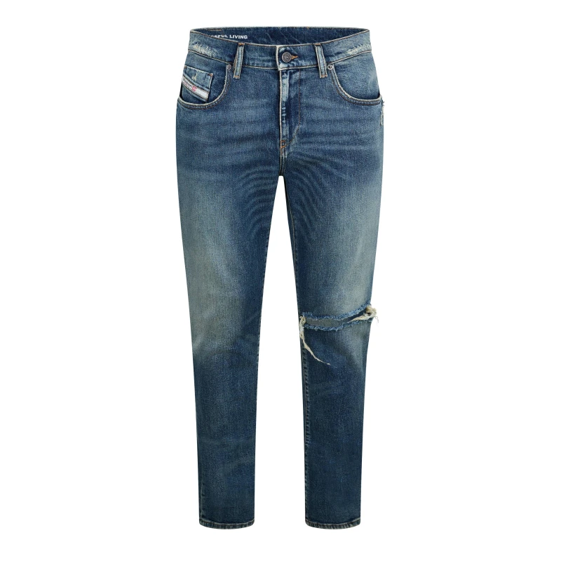 Image of Diesel D Strukt Slim Jeans Slim Jeans 28W R Blue 64955619285