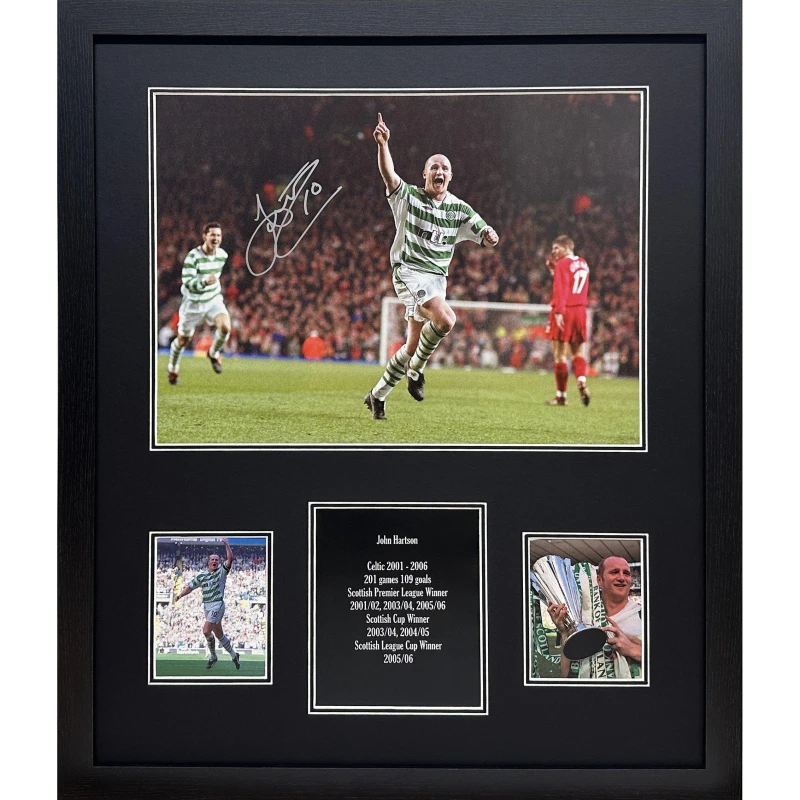 Image of AllStarSignings Ltd John Hartson signed Celtic photo photo Green unisex One Size
