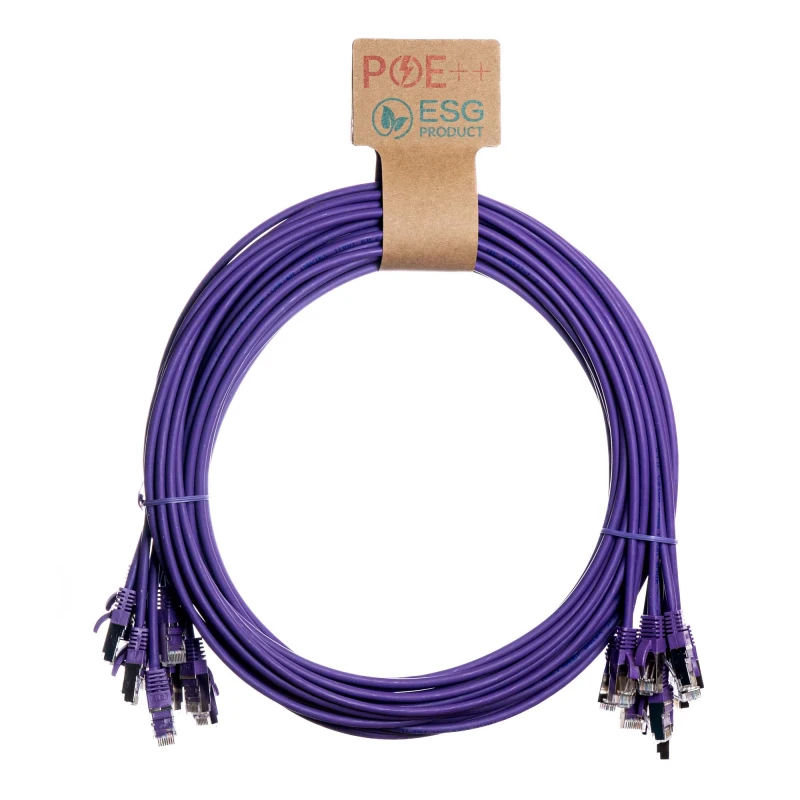 Image of Cablenet Cablenet 2m Cat6a RJ45 Violet U/FTP LSOH 30AWG Slim Snagless Booted Patch Lead (PK10) SL65-7020P