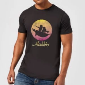 Image of Disney Aladdin Flying Sunset Mens T-Shirt - Black