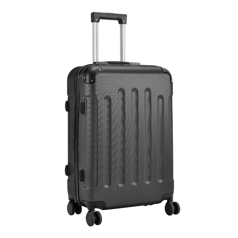 Image of SHEONLY 28" Black Modern Hardside Spinner Suitcase Black unisex 28in