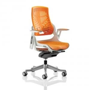 Image of Adroit Zure Executive Chair With Arms Elastomer Gel Orange Ref