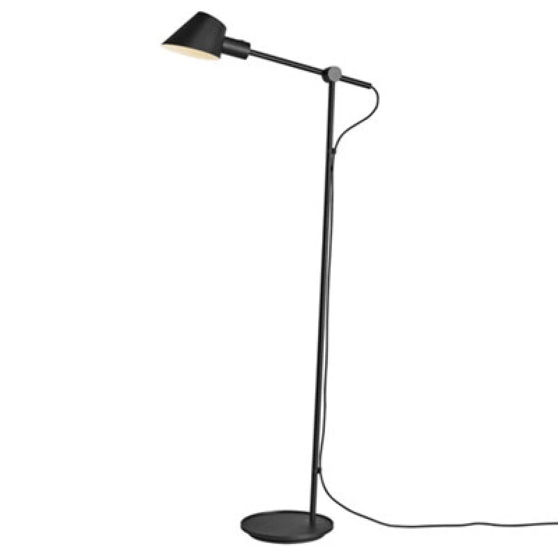 Image of Nordlux Stay Indoor Floor Lamp Black Aluminium E27 On-Fixture Switch - Mains Powered, IP20 Black Unisex