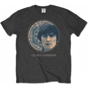 Image of George Harrison Circular Portrait Mens Charcoal TS: Medium