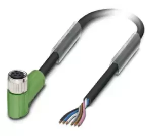 Image of Phoenix Contact Sac-6P- 1,5-Pur/m 8Fr Sensor Cord, 6P, M8 Rcpt-Free End, 1.5M