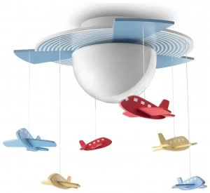 Image of Philips myKids Room Avigo Ceiling Light - Multicoloured.
