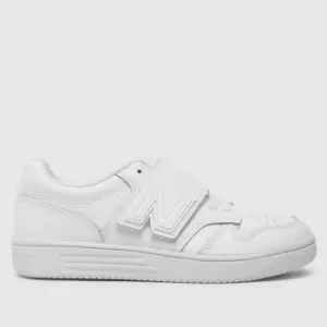Image of New Balance White 480 V Junior Trainers
