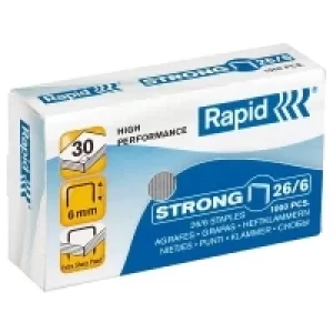 Image of Rapid 26/6 Standard Galvanized Staples 1000 Pack