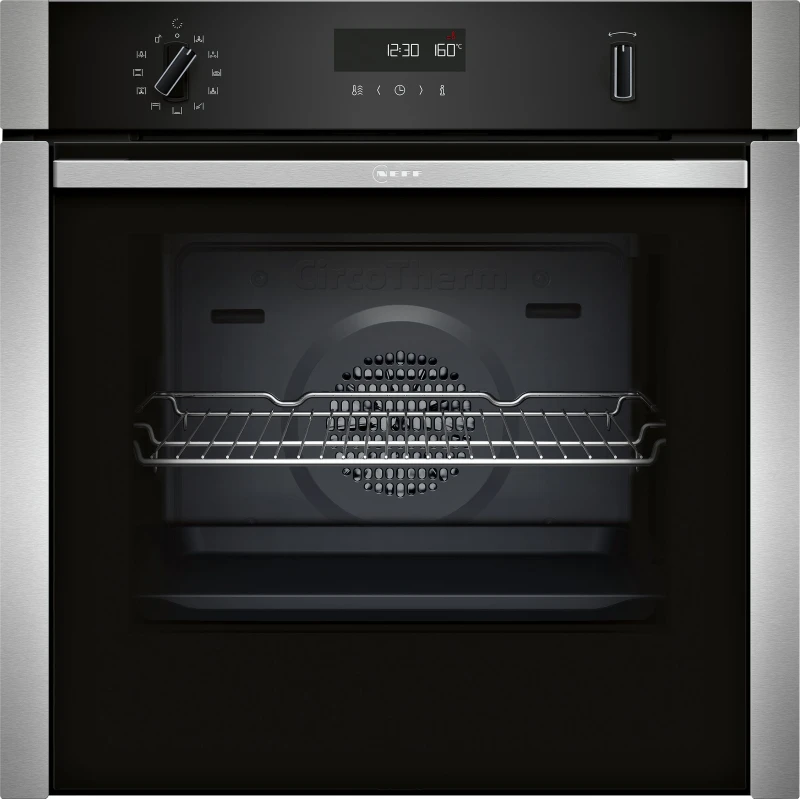 Image of Neff N50 B6ACH7AN7B Slide and Hide Electric Single Oven - Stainless Steel B6ACH7AN7B Stainless steel