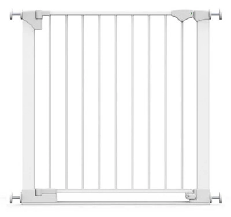 Image of Safetots Safestep Gate, White, 82Cm - 89Cm, Extra Low Walkthough, 67Cm Extra Wide Doorway, One Piece Extra Wide Baby Gate