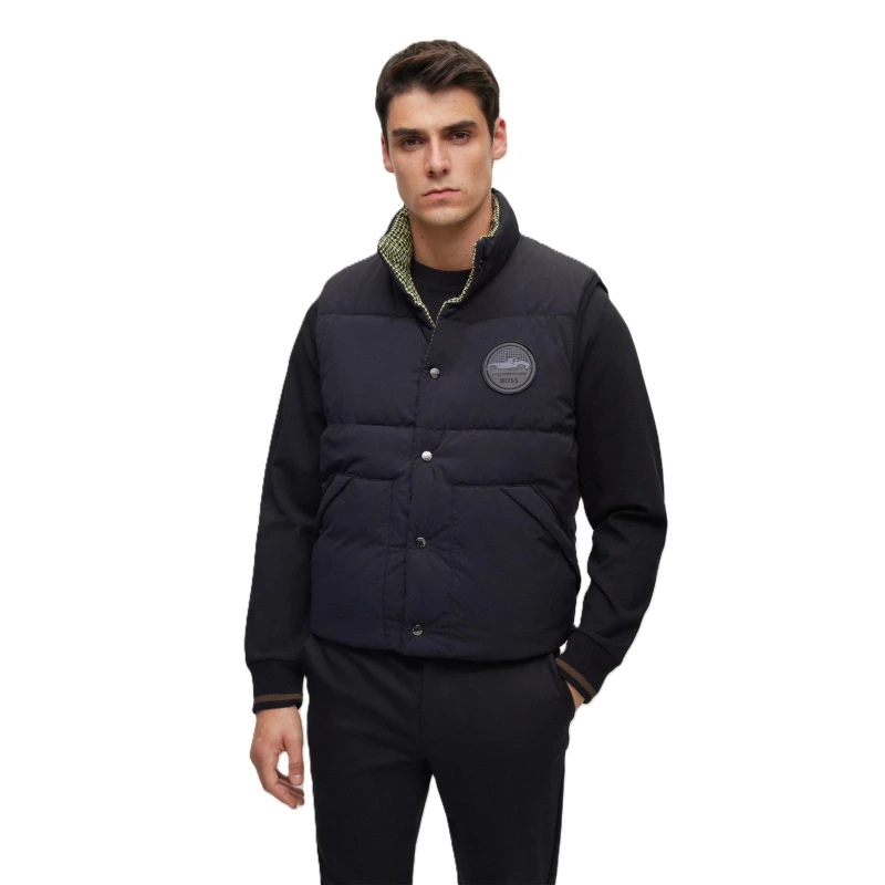 Image of Boss Mens Tailored Sleeveless Lightweight Gilet Black male 36 (46)