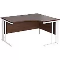 Image of Dams International Right Hand Ergonomic Desk MCM14ERWHW 1,400 x 1,200 x 725 mm