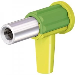 Image of Jack socket Socket right angle Green yellow Staeubli