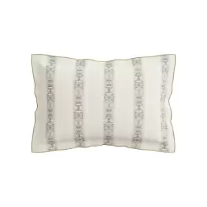 Image of Bedeck of Belfast Hemma Oxford Pillowcase, Linen/Chartreuse