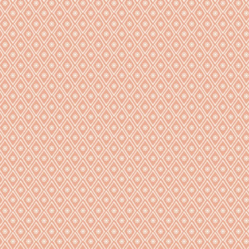 Image of Hoopla Walls Ditsy Diamond - Salmon 10M Wallpaper