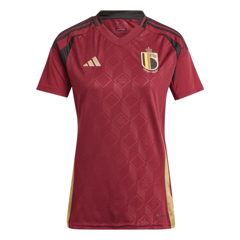Image of adidas Belgium Home Shirt 2024 Womens - Red Red S