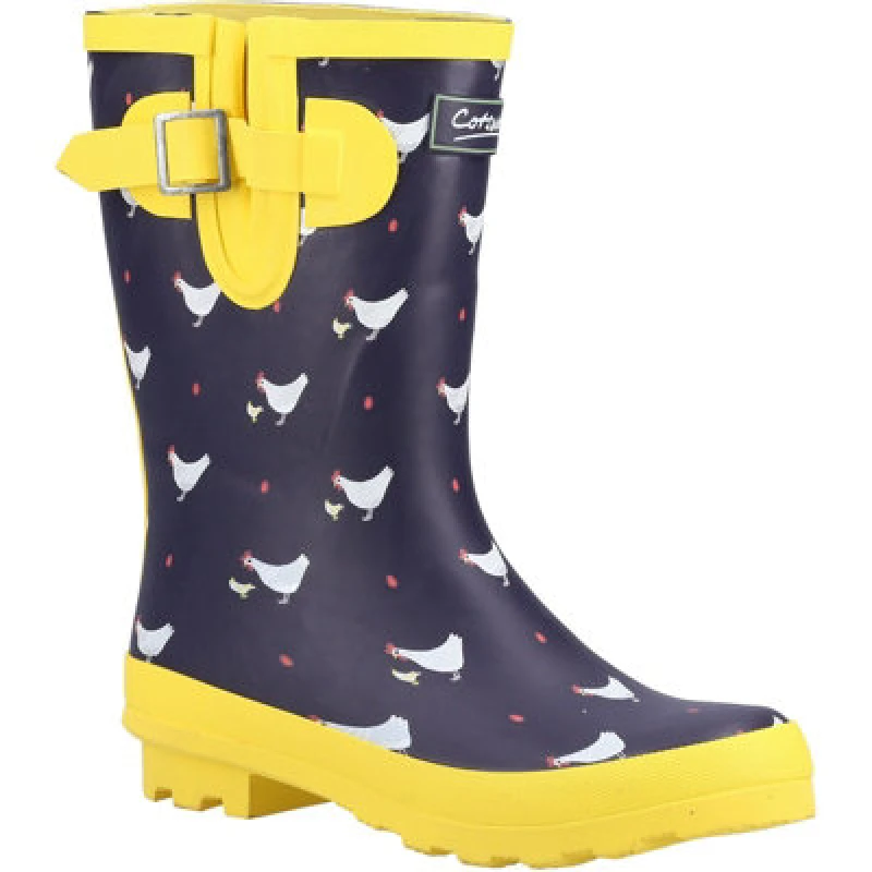 Image of Cotswold Womens Farmyard Mid Calf Wellington Boots UK Size 3 (EU 36) Chick COT780-CHICK-3