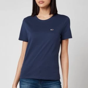 Image of Tommy Jeans Womens Regular Crew Neck T-Shirt - Twilight Navy - S