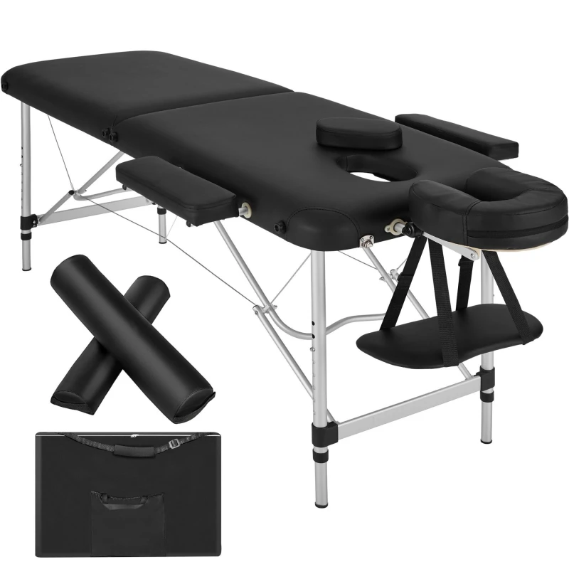 Image of tectake Massage Table Set in Black Unisex