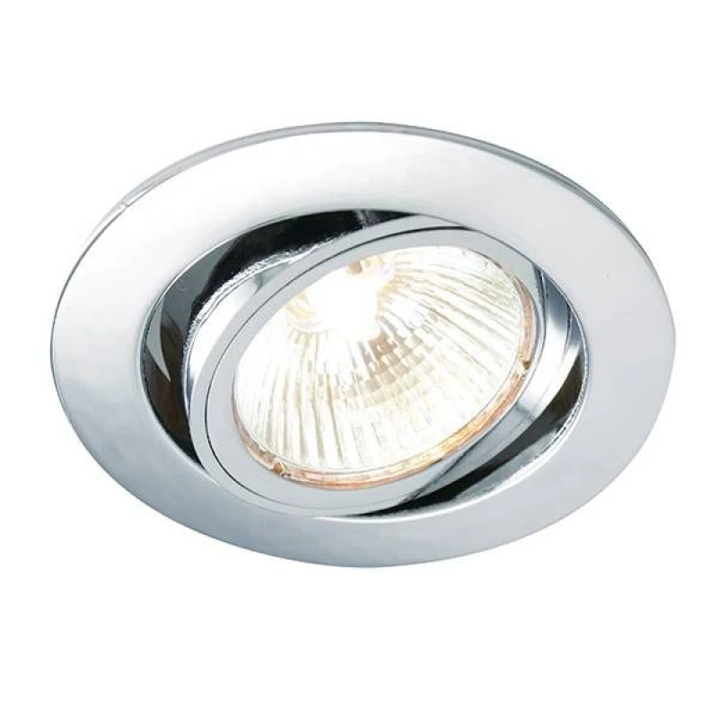 Image of Netlighting Cast 1 Light Recessed Tilt Downlight Chrome Plate GU10 Grey