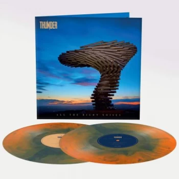 Image of Thunder All The Right Noises - Blue & Orange Galaxy Vinyl - Sealed 2021 UK 2-LP vinyl set BMGCAT465CDLP