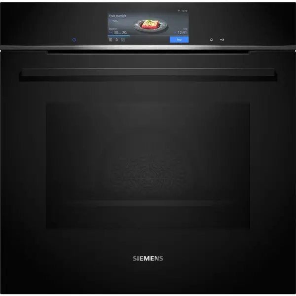 Image of Siemens IQ-700 HB778G3B1B Built In Electric Single Oven - Black - A+ Rated