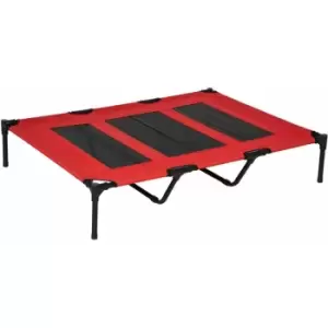 Image of Pawhut - Elevated Dog Bed Cooling Raised Pet Cot for Indoor Outdoor Use, xx Large - Red
