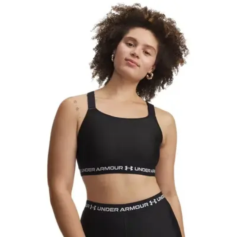 Image of Womens criss-cross back bralette Under Armour HeatGear Noir Female S