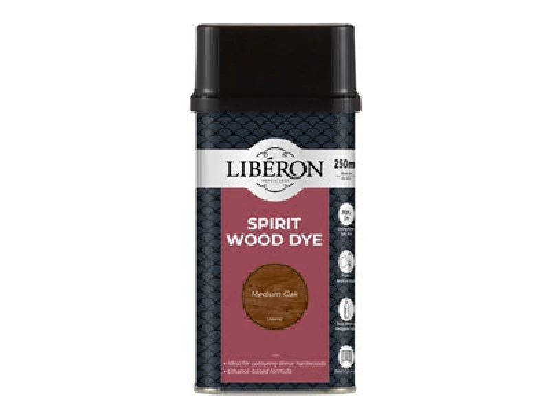 Image of Liberon 126783 Spirit Wood Dye Medium Oak 250ml Libwdsmo250N