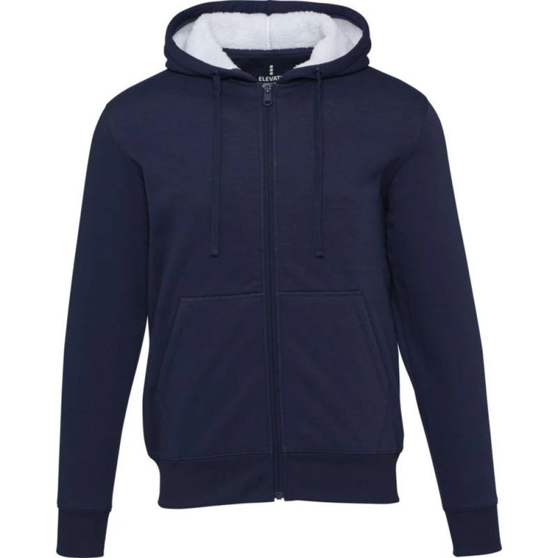 Image of Elevate NXT Mens Natron Sherpa Full Zip Hoodie in Navy Size: XS Navy Male XS