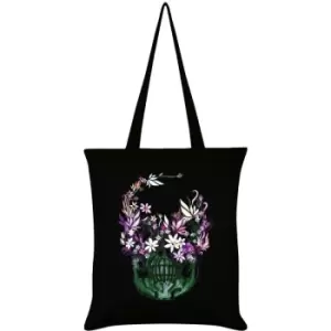 Image of Unorthodox Collective Skull Bloom Tote Bag (One Size) (Black) - Black