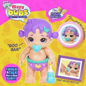 Image of Little Live Bizzy Bubs S1 Walking Baby Polly Petals