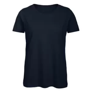 Image of B&C Womens/Ladies Favourite Organic Cotton Crew T-Shirt (2XL) (Navy Blue)