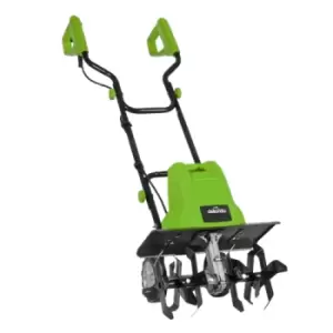 Image of Dellonda Electric Tiller/Cultivator, 1500W Rotavator for Digging Garden Soil, Electric Weeder 40cm Working Width, 6 Blades, 10m Power Cable, Foldable