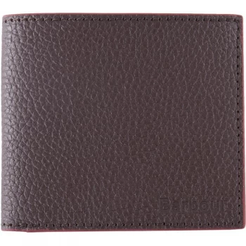Image of Barbour Grain Leather Billfold Wallet - Black