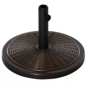 Image of Outsunny Offset Patio Umbrella Cement Base Stand Cantilever Parasol Holder Weight, Fits 35mm/38mm/48mm, Black