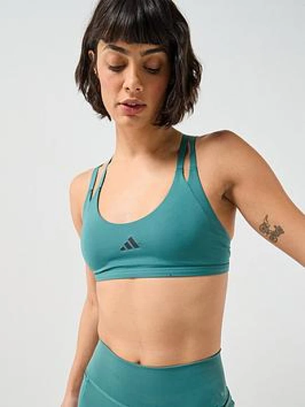 Image of Lightweight womens bra with straps adidas Optime Workout Vert Female S