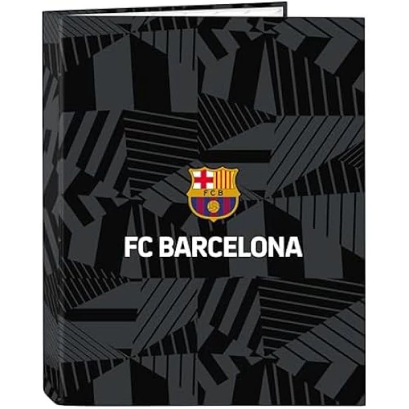 Image of Sublime Market Connect Binder - SAFTA - FC. Barcelona - Black - 4 rings - Resistant Black black