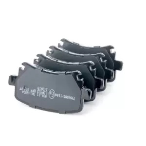 Image of RIDEX Brake pad set VW,AUDI,SKODA 402B0010 1K0698451,1K0698451B,1K0698451D 1K0698451E,1K0698451F,1K0698451G,1K0698451H,1K0698451K,1K0698451P,1TD698451