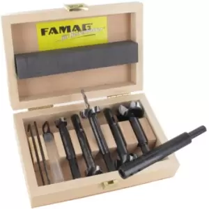 Image of FAMAG 6PCS Bormax 2.0 Prima Pilot Guided 15, 20, 25, 30, 35mm, in Wooden Box Inc