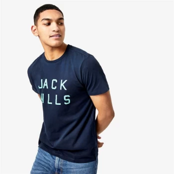 Image of Jack Wills Sutton Logo T-Shirt - Navy