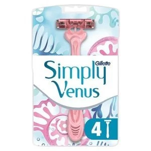 Image of Gillette Simply Venus 3 Blade Disposable Razor x4