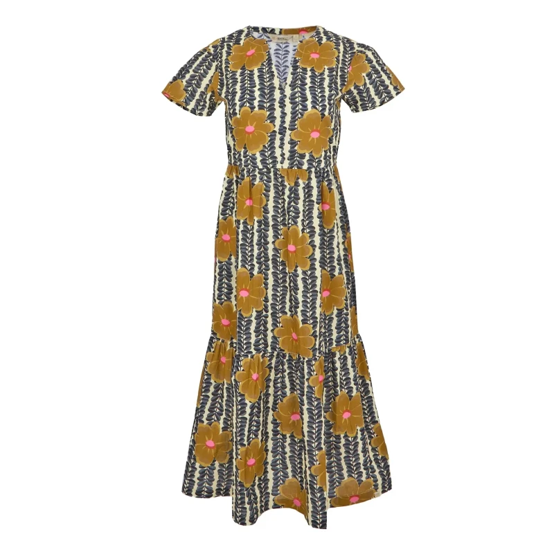 Image of Womens ruffled midi dress Regatta Orla Kiely Jaune Female 46