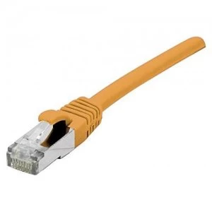 Image of Patch Cord RJ45 CAT.6a F/UTP LSZH Snagless Orange - 0.15 M Full Copper