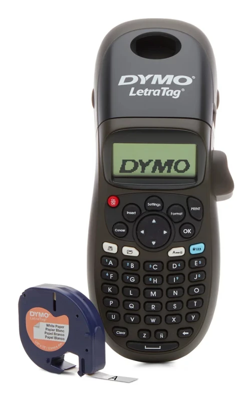 Image of LetraTag Dymo Letratag LT-100H Handheld Label Maker Label Printer Black 2174575 2174575