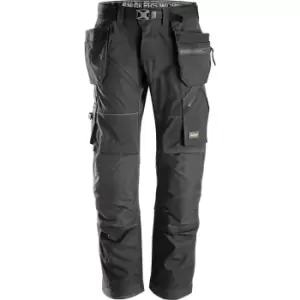 Image of Snickers 6902 Flexiwork Work Holster Pocket Trousers Black 31" 32"