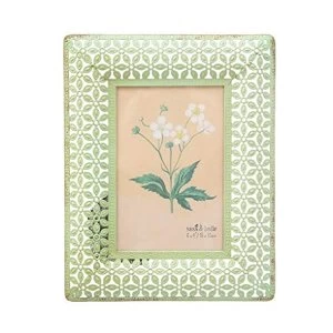 Image of Sass & Belle Green Metal Floral Frame